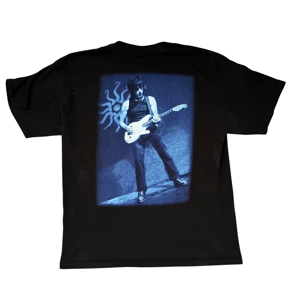 Jeff Beck 2003 Concert T-Shirt Mens Large Black M&O Knits Heavyweight Guitarist